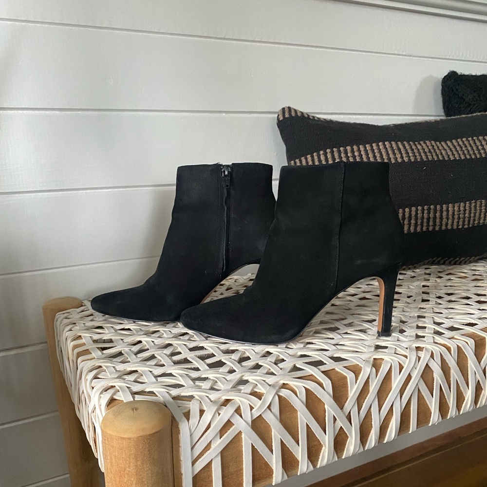Suede ankle booties